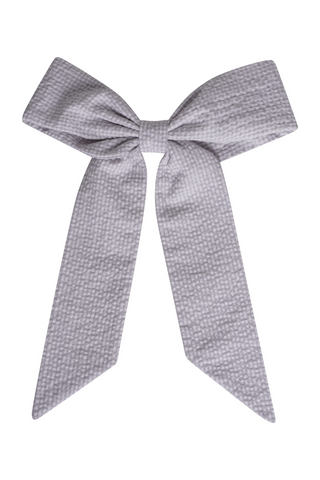 Grey Lyra Hair Bow