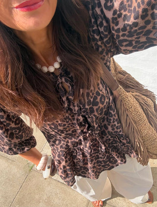 Leopard Eve Blouse